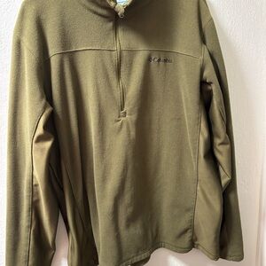 Columbia Men's Olive Zip Up Sweater